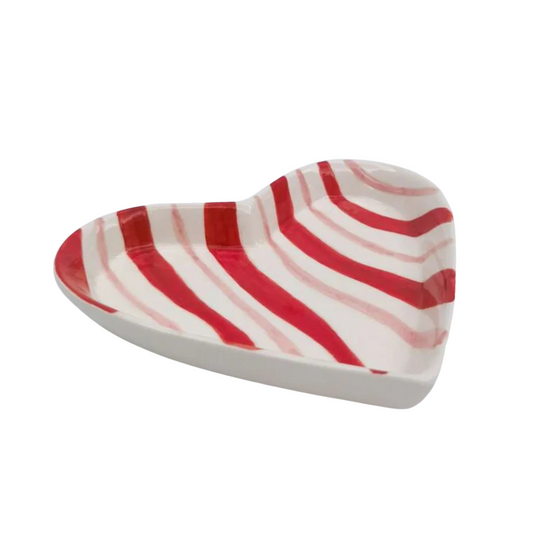 Heart Trinket Dish Red and Pink