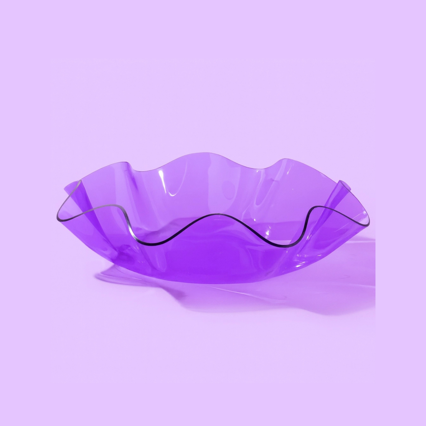 Wavy Acrylic Nesting Bowl - Medium - Purple