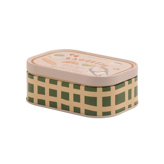 Bistro French Baguette Printed Tin Candle - Rosemary Thyme