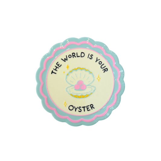 The World Is Your Oyster Ceramic Coaster