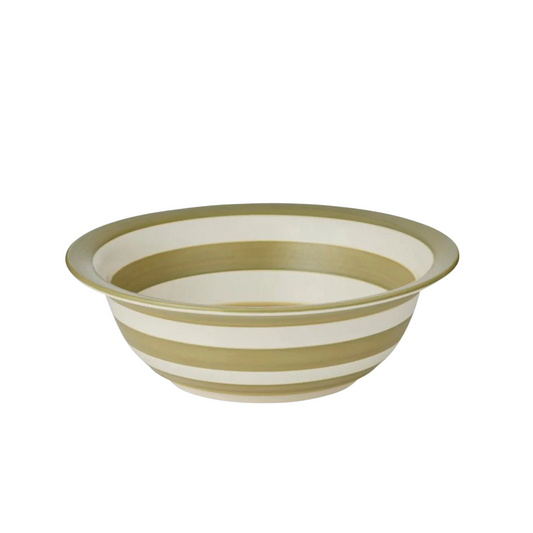 Calypso Ceramic Bowl 28.5x9cm in Olive