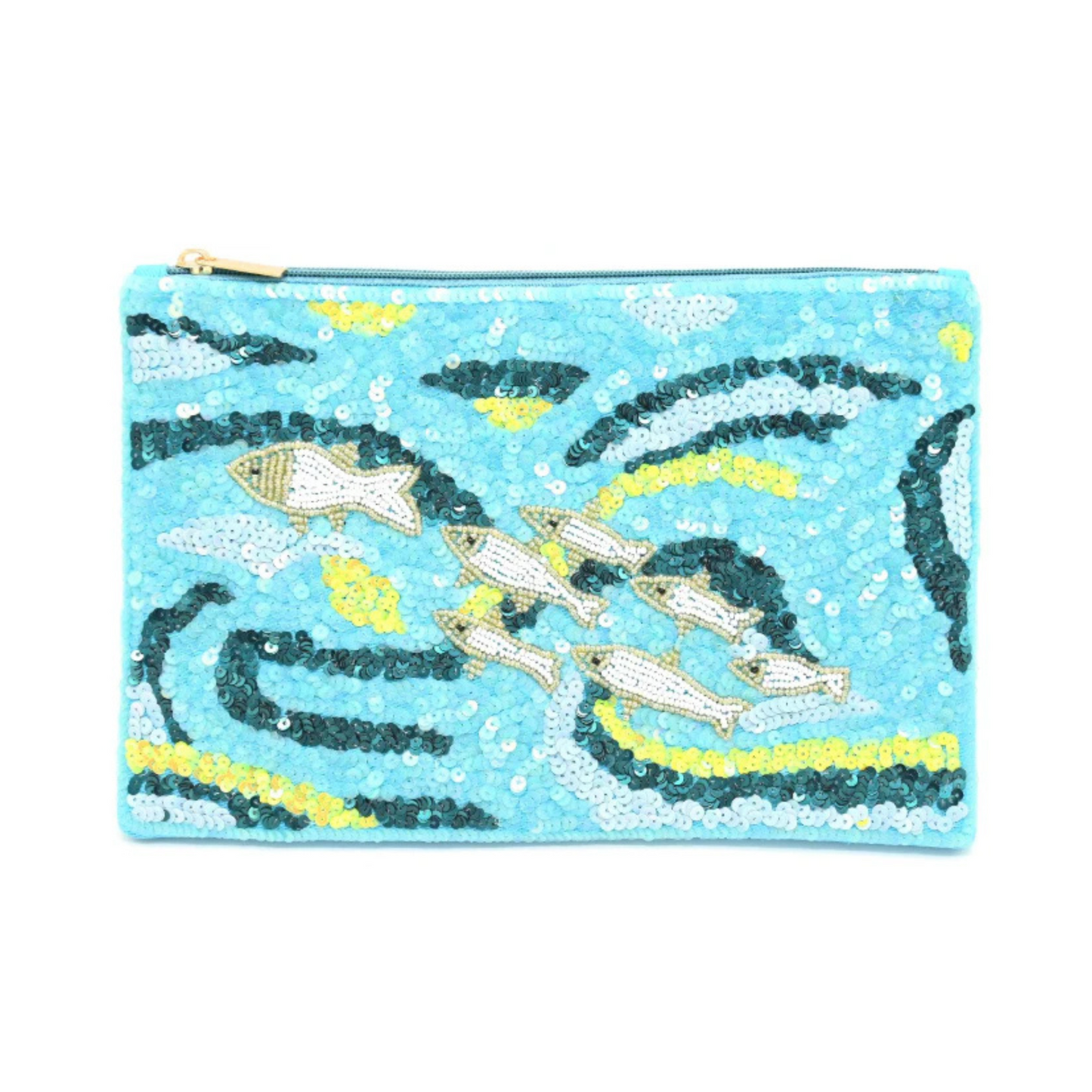 Beaded Ocean Clutch