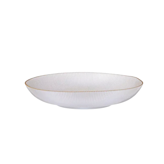 Grace Glass Ribbed Bowl Large