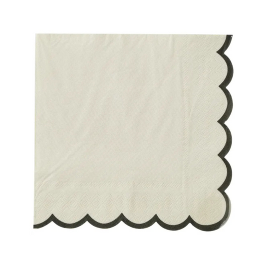 Halcyon Black & Ivory Paper Napkin 20 pack