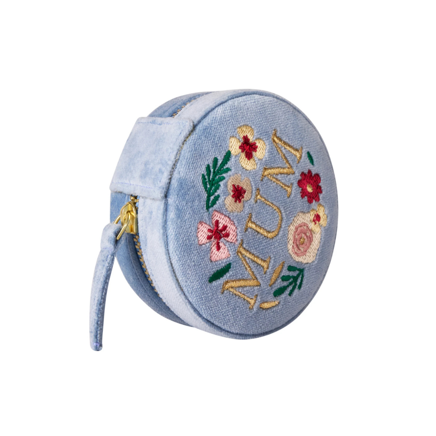 Lovely Mum Round Jewellery Box Denim