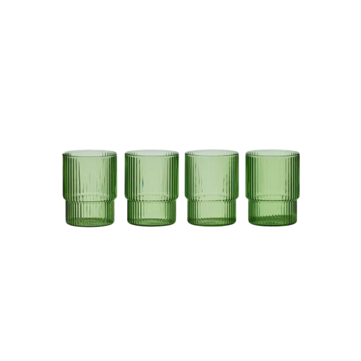 Cortes S/4 Glass Tumblers Green