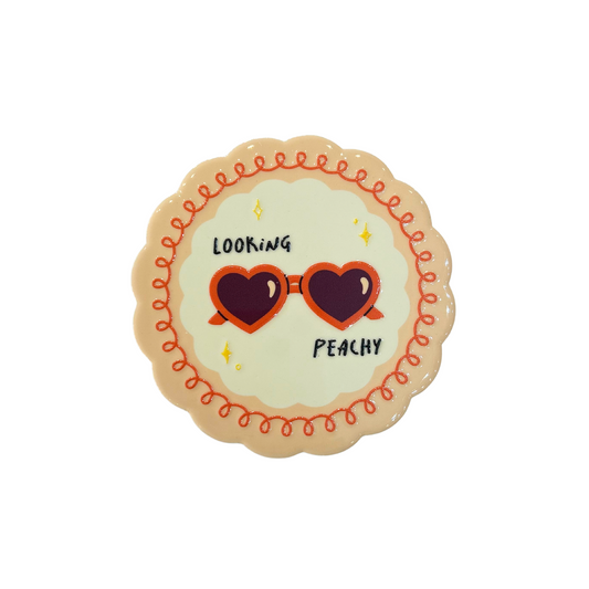 Looking Peachy Ceramic Coaster