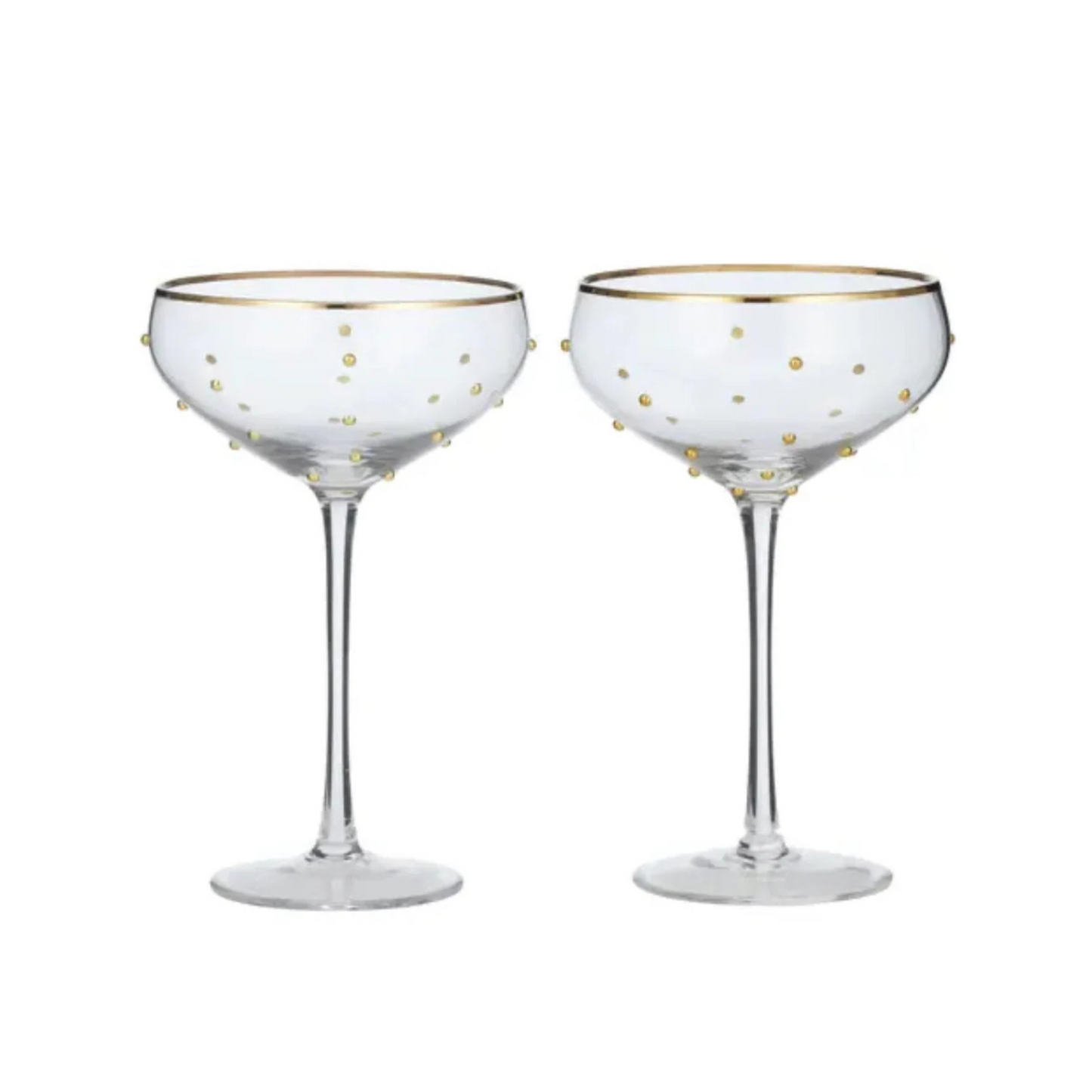 Gimlet Coupe Glass Set of Two in Gold