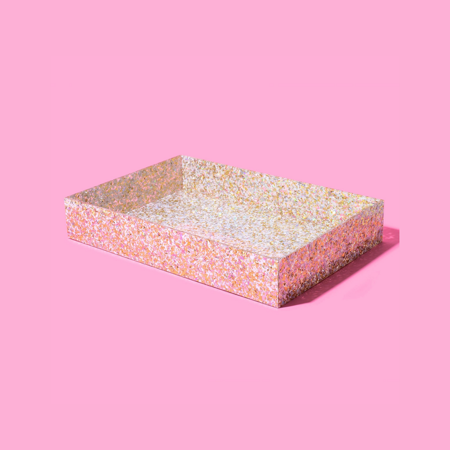 Nesting Tray - Large - Pearl + Gold Confetti