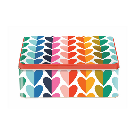 Kate Rhees Heart Parttern Rectangular Tin