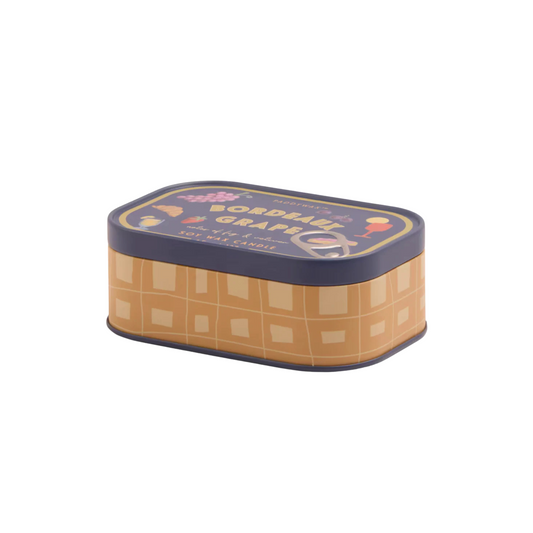 Bistro Grapes Printed Tin Candle - Bordeaux Grape
