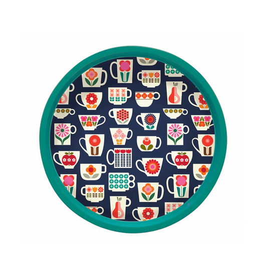 Kate Rhees Tea Cup Round Tray