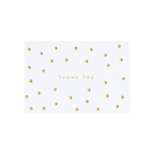 Gold Dots Thank You Cards