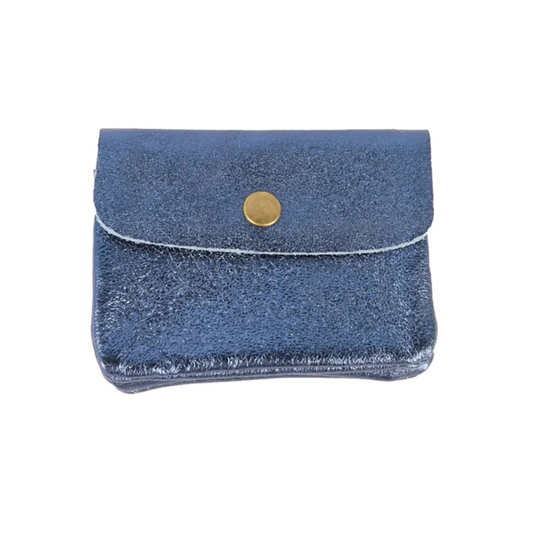 Coin Purse Metallic Navy