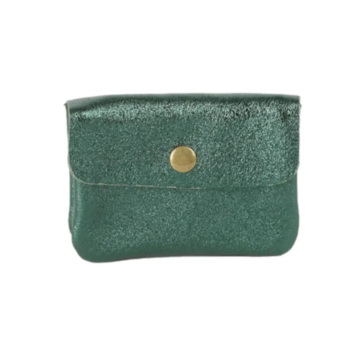 Coin Purse Metallic Emerald