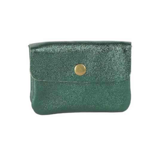 Coin Purse Metallic Emerald