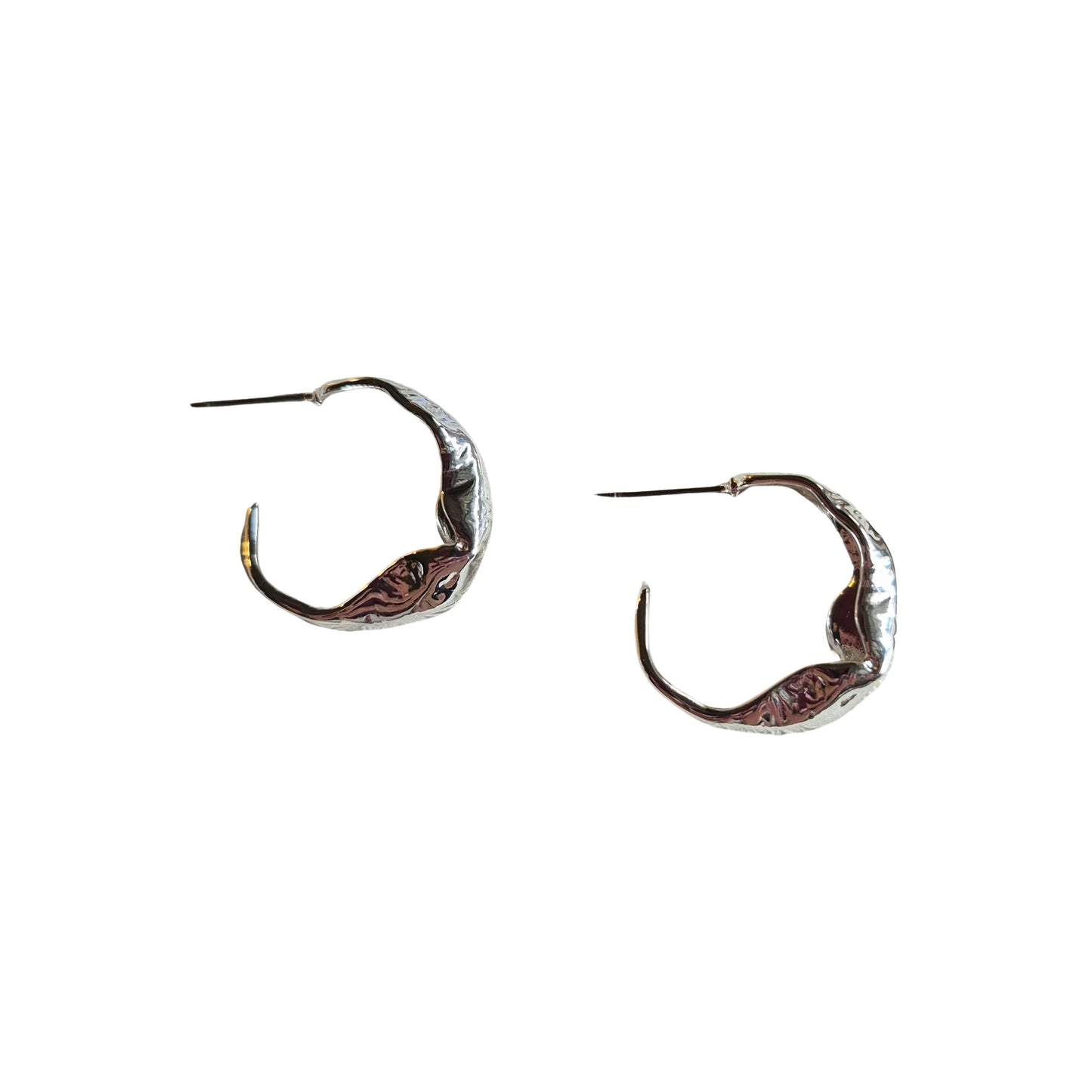 Silver Glow Hoop Earring