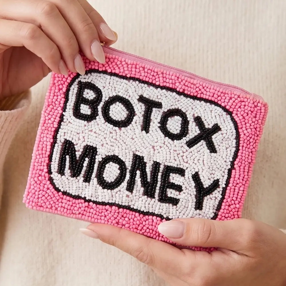 Botox Money Beaded Purse