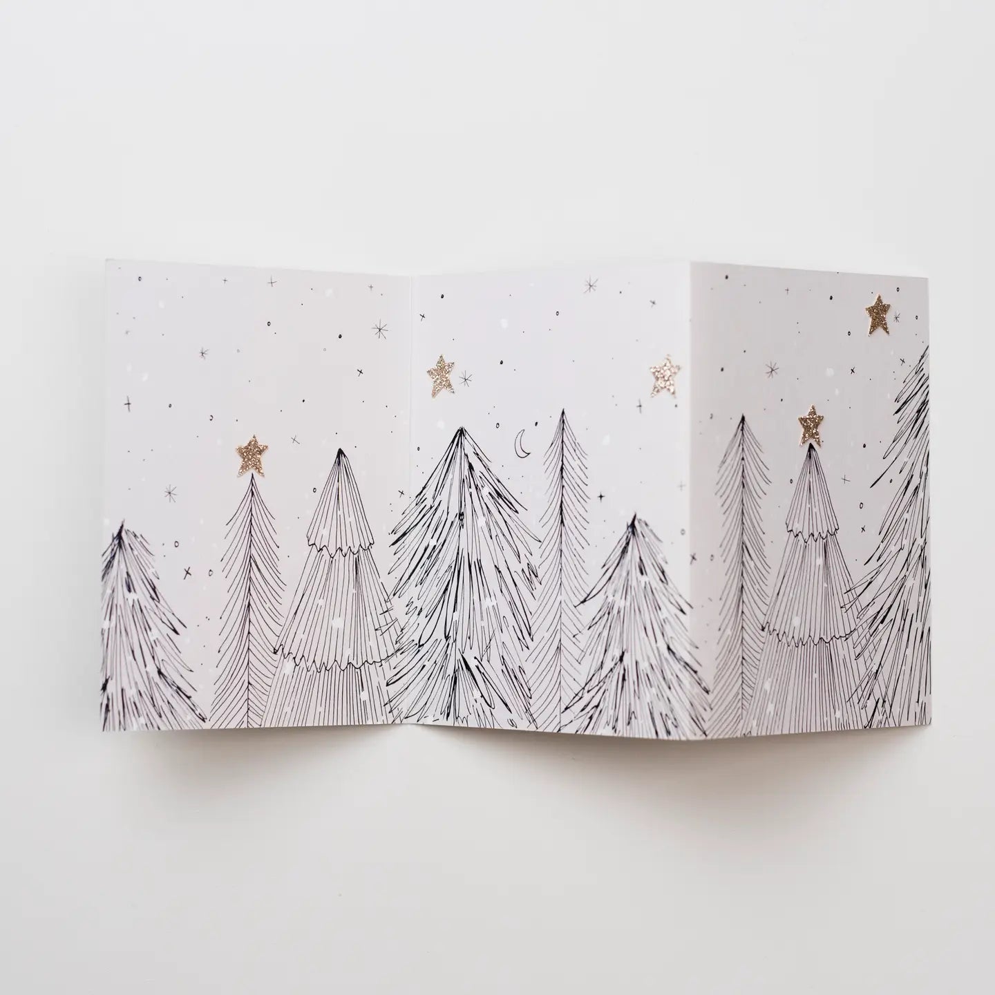 Christmas forest Concertina Holiday Card
