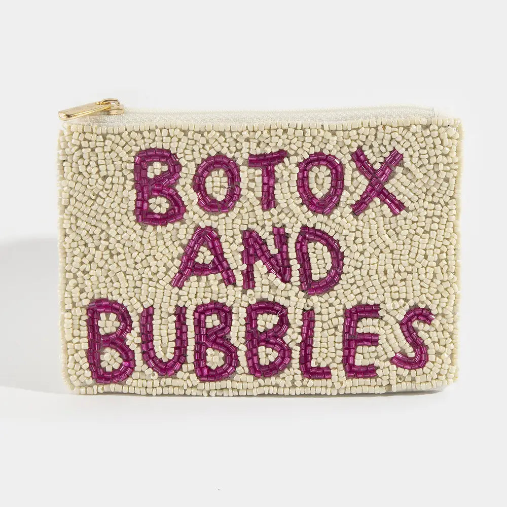 Botox and Bubbles Beaded Purse