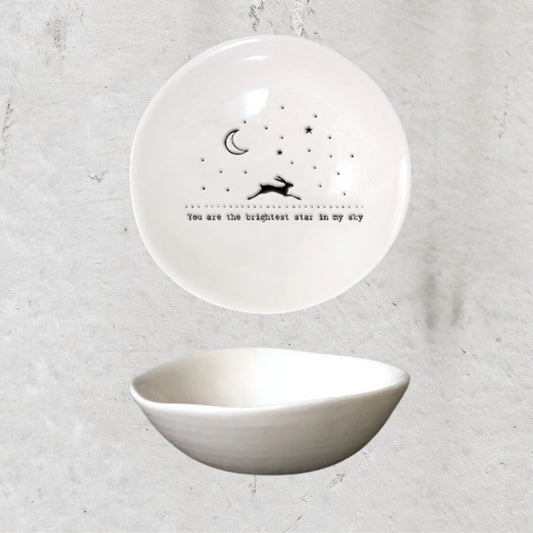 Wobbly Porcelain Bowl - You Are The Brightest Star In My Sky