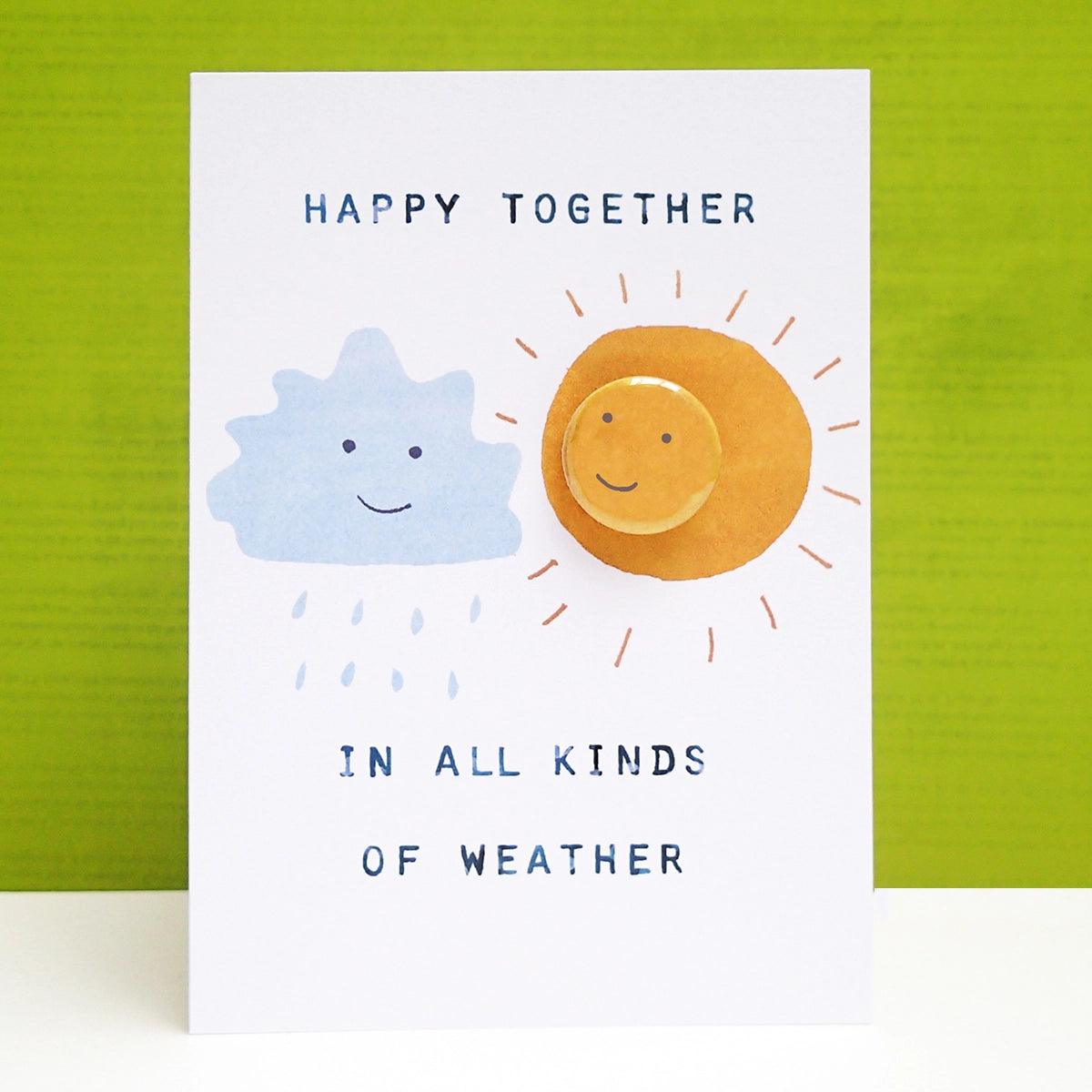 Happy Together - Greeting Card with Badge