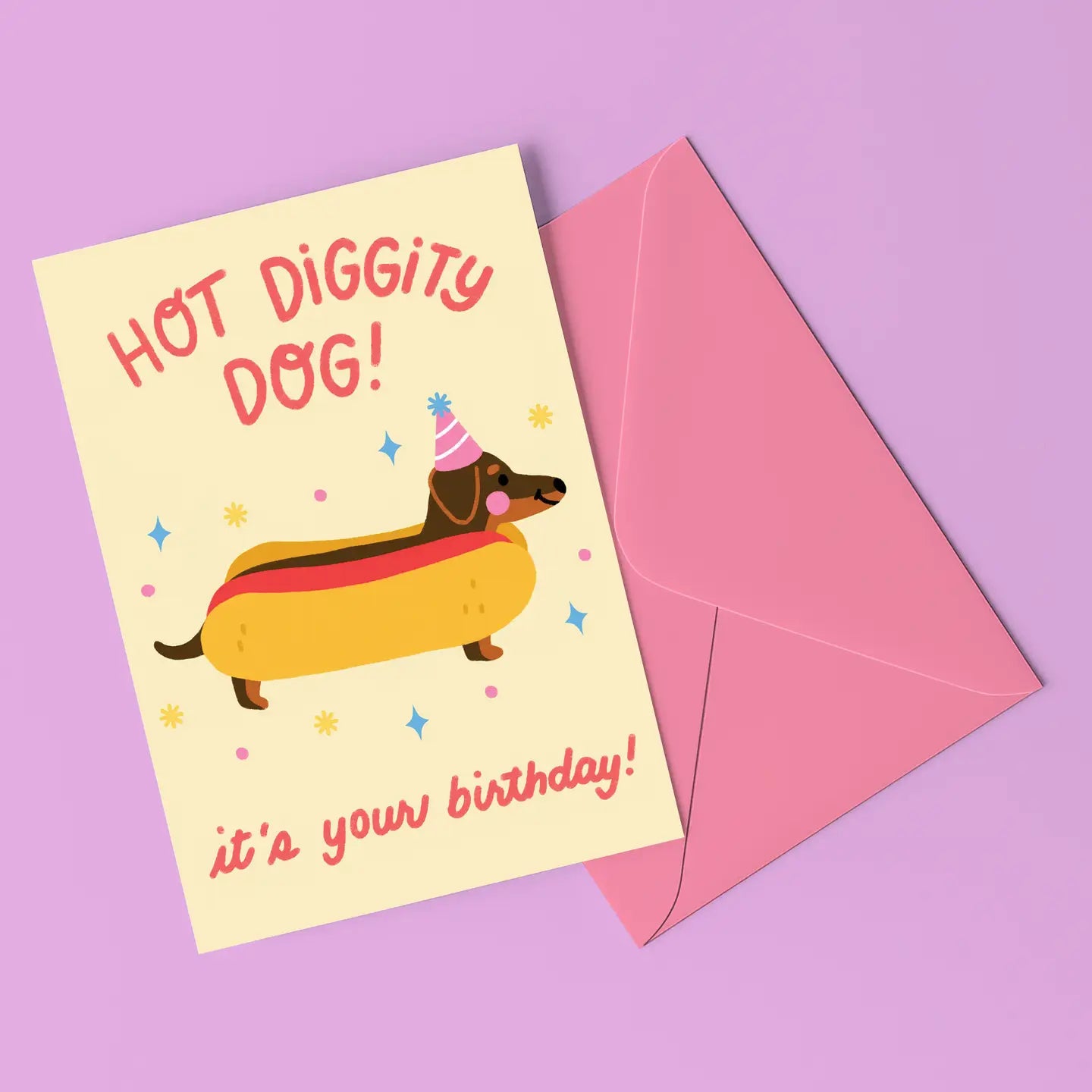 Hot Diggity Funny Birthday Card