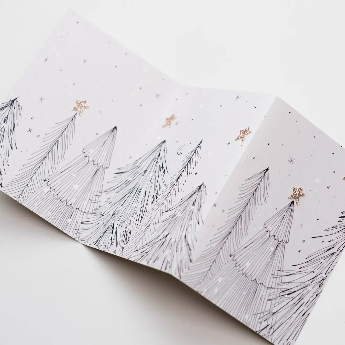 Christmas forest Concertina Holiday Card