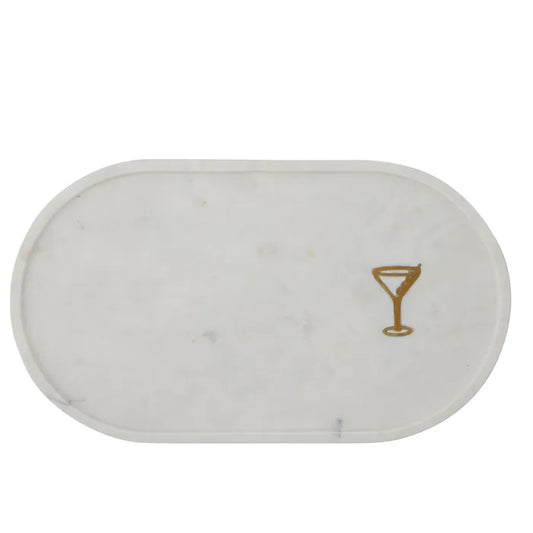 Atri White Marble Tray