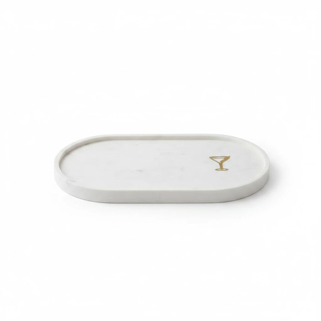 Atri White Marble Tray