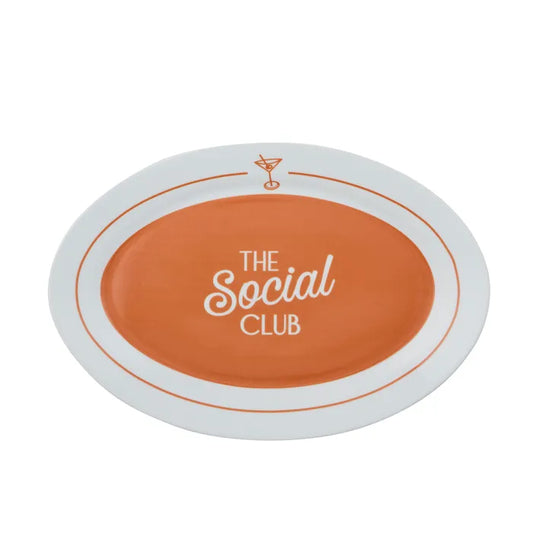 The Social Club Ceramic Oval Platter