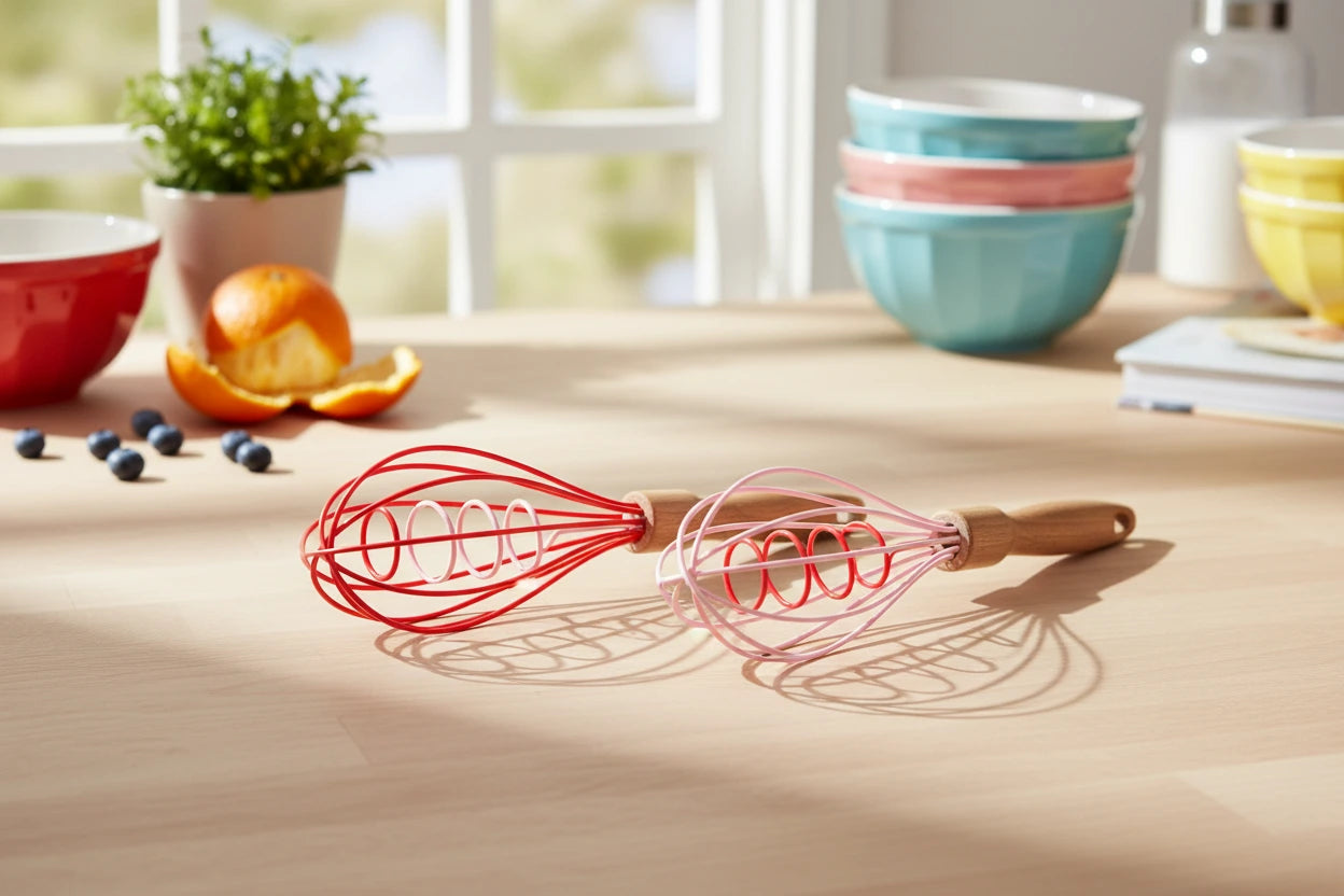 Buttercream Whisk w/ Wooden Handle