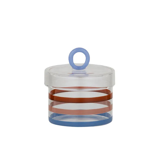Loulou Glass Jar in Nude Blue