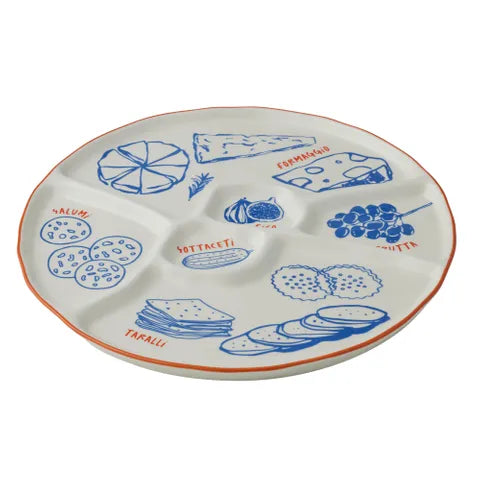 Deli Ceramic Divided Cheese Platter 35cm