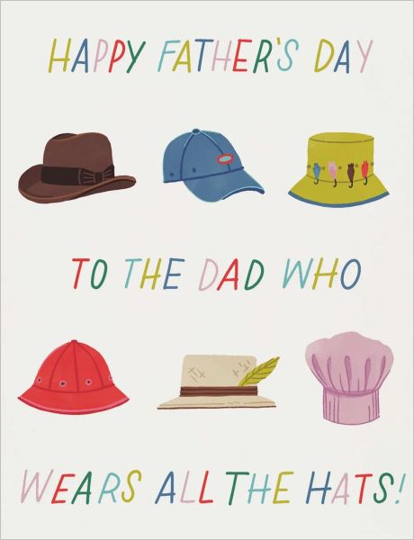 Lots Of Hats Fathers Day Card