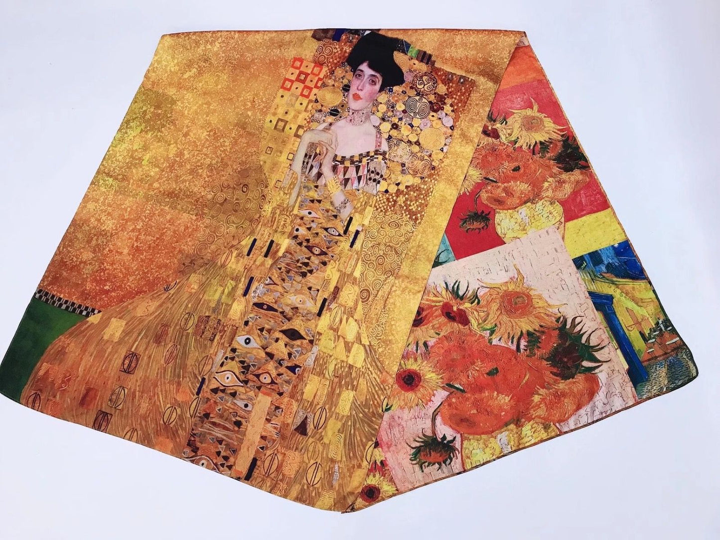 Reversible Silk Scarf - Klimt & Van Gogh