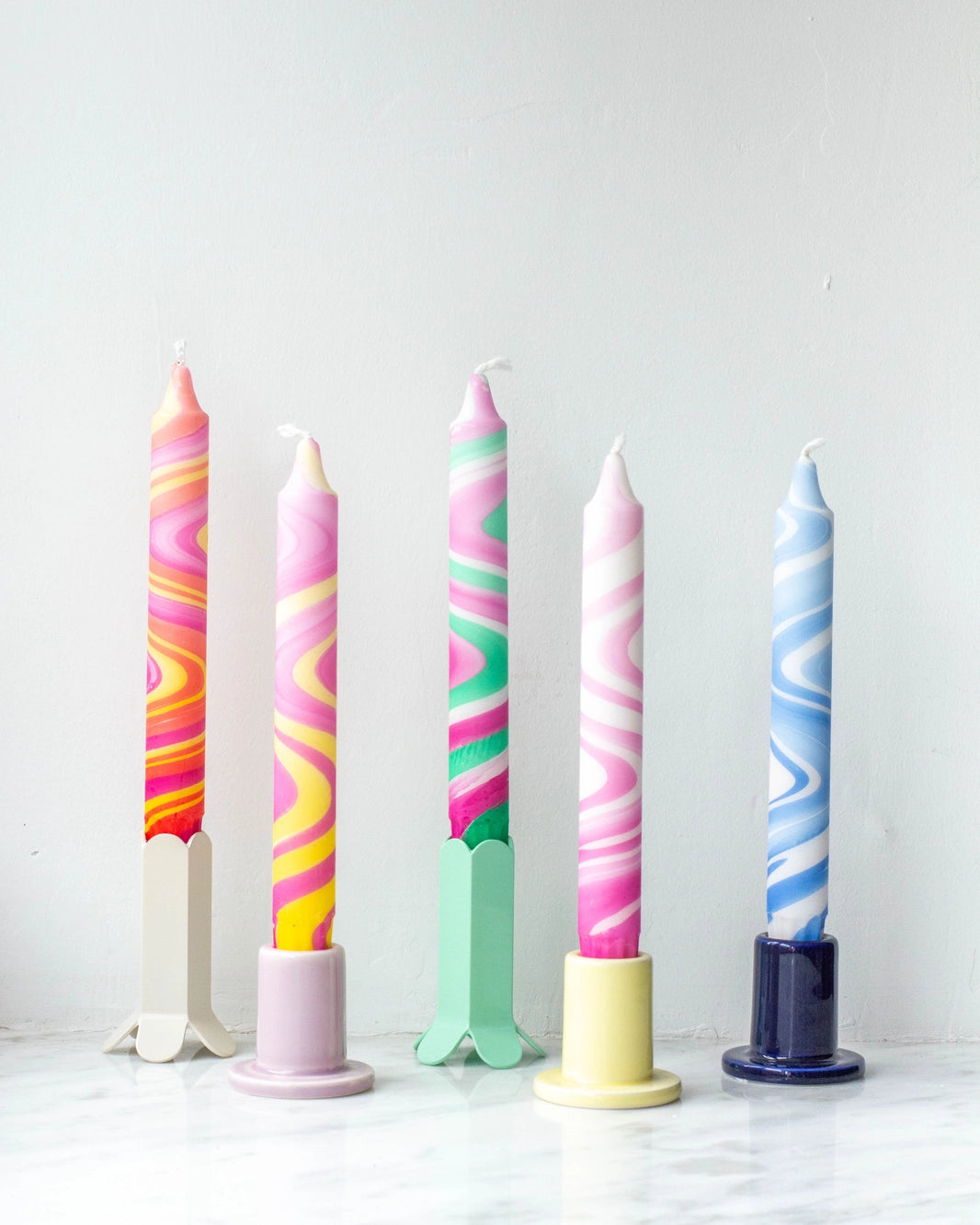 Taper Candles marble - 20cm