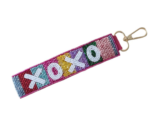 XOXO Beaded Keychain