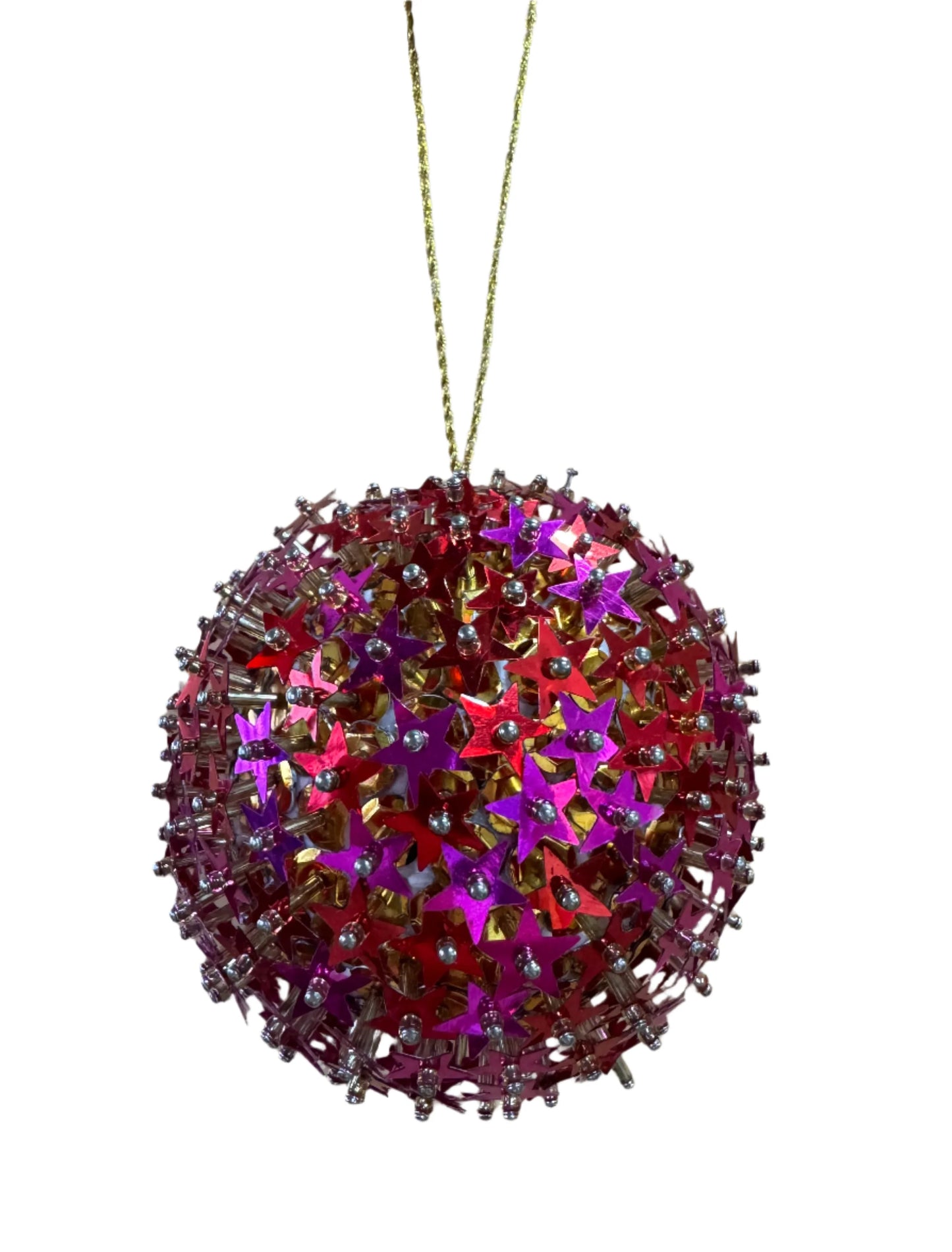 Star and Sequin Christmas Bauble Decoration