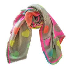 Rainbow Heart Scarf