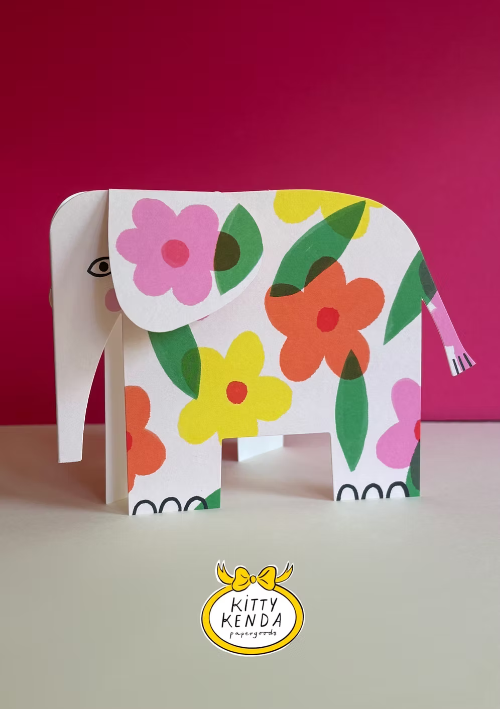 Floral Elephant Card