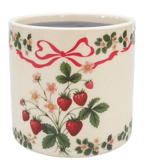 Strawberry Field Planter Green & Red