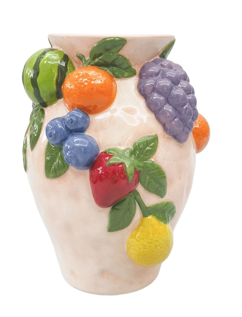 Tropical Fruit Urn Pink 19cm