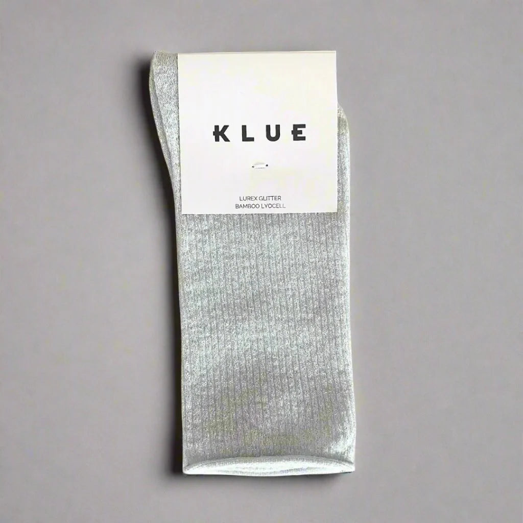Glitter Lurex Socks White
